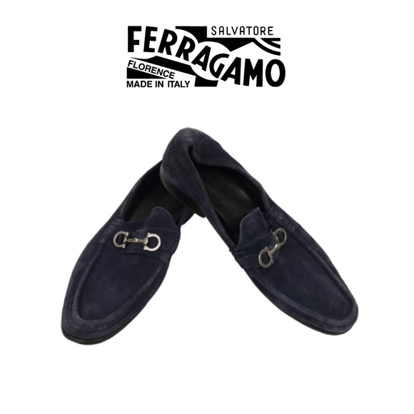 Salvatore Ferragamo Other - Salvatore Ferragamo Blue Suede Shoes. Sz 12